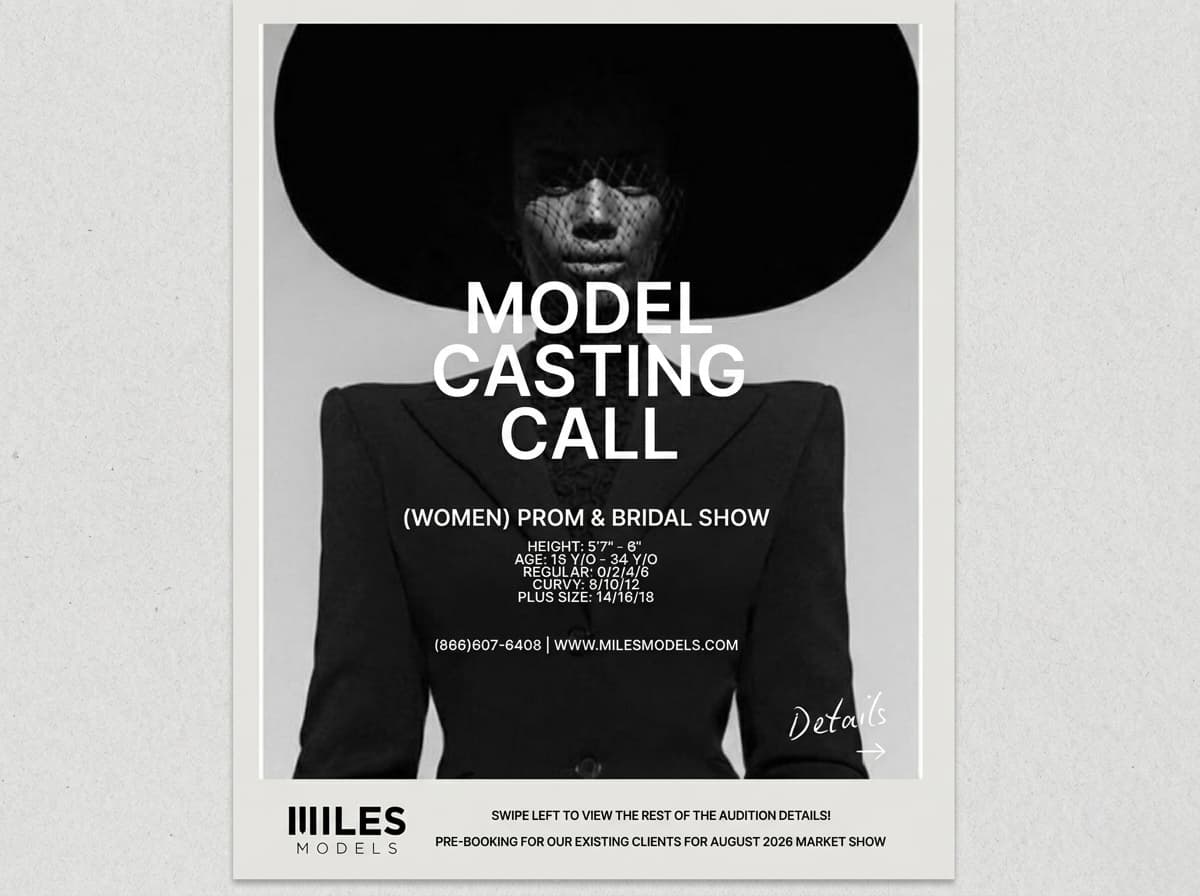 Women’s Prom & Bridal Runway Casting Call